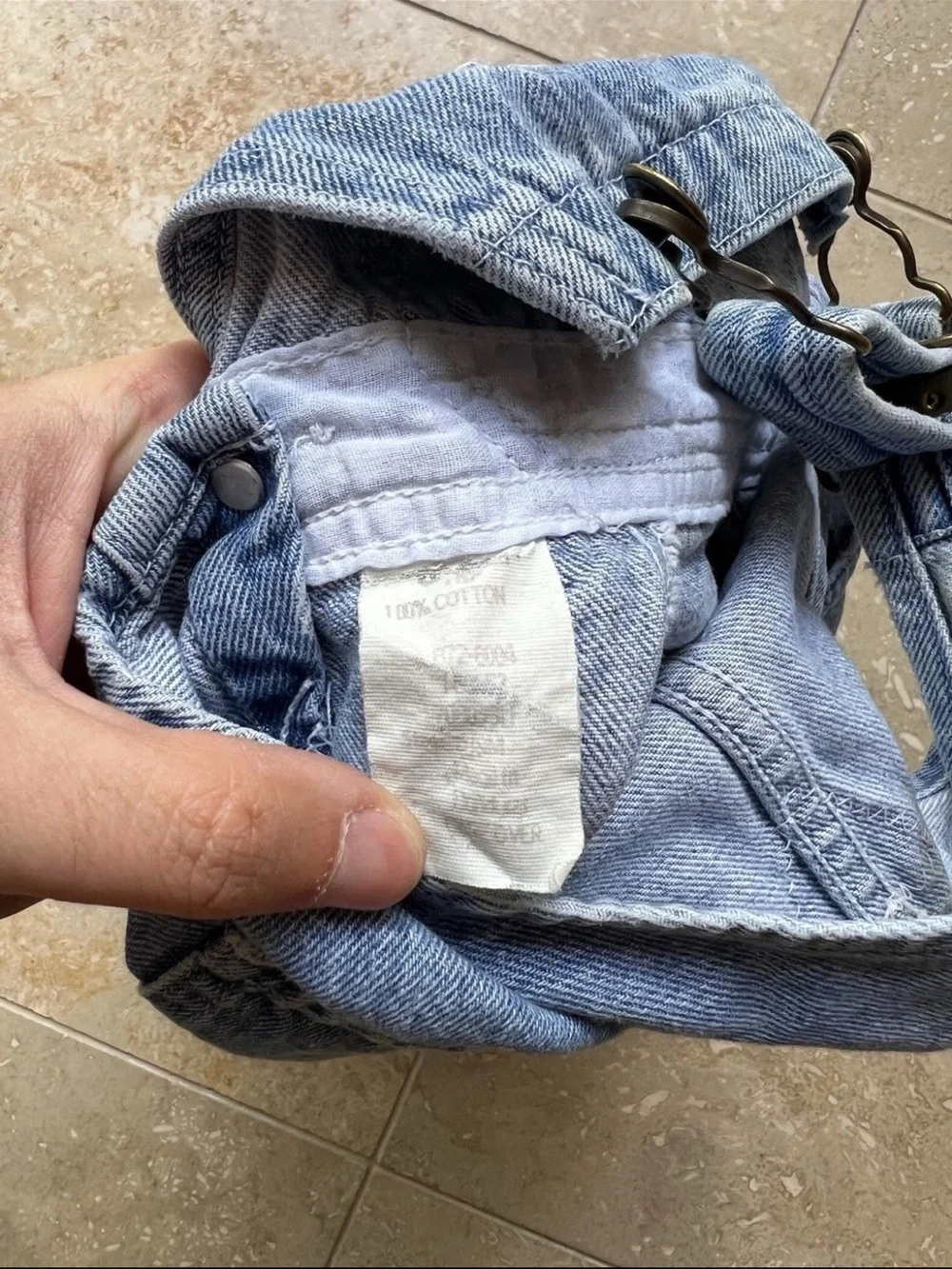 VTG OshKosh Bgosh Vestback Overalls Light Wash 18M